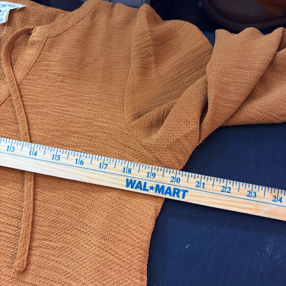 Como Blu Tie-Neck Peasant Blouse - Picture 9 of 14